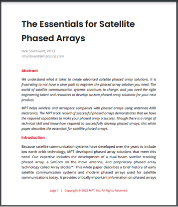 The Essentials for Satellite Phased Arrays