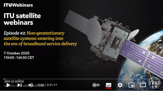 ITU Satellite Webinar: Geostationary Satellite Systems